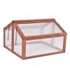 Farmhouse Double Box Wooden Small Portable Garden Greenhouse