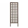 Outdoor 6-Ft Wooden Garden Lattice Trellis in Walnut Wood Finish
