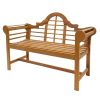 Solid Wood Outdoor Lattice Back Garden Bench