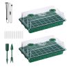 2Pcs 40 Cells Seed Starter Tray Plant with Grow Light