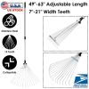 63in Adjustable Garden Leaf Rake