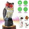 Solar Powered Owl Decoy with Flashing Eye Hoot Sound I