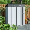 5 X 3 Ft Galvanized Metal Garden Shed With Lockable Doors
