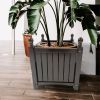 Wood Outdoor Flower and Herb Pot