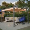 10' x 13' Aluminum Patio Pergola with Retractable Pergola Canopy