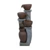 32.8" H 4-Tier Modern Outdoor Water Fountain