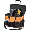 Tool Bag  17 Pockets Rolling Tool Bag with Two 2.56in Wheels