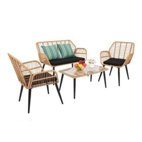 4-Piece Patio Furniture Outdoor Bistro Set