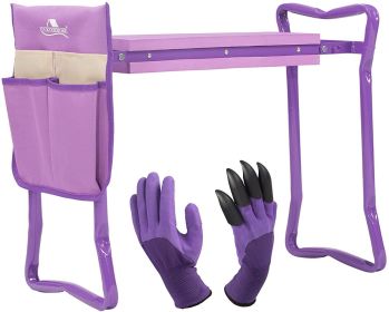 Garden Kneeler and Seat  with Gloves and Tool Pouch