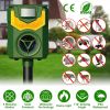 Solar Ultrasonic Animal Repeller with Flame Light