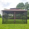 13x10 Outdoor Patio Gazebo Canopy Tent With Ventilated Double Roof