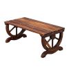 2-Person   Outdoor Wagon Wheel Porch Bench