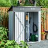 5 X 3 Ft Galvanized Metal Garden Shed With Lockable Doors