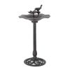 Lancaster Outdoor Aluminum and Iron Top Bird Bath with Iron Base, Bronze