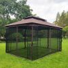 13x10 Outdoor Patio Gazebo Canopy Tent With Ventilated Double Roof