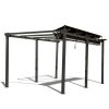 11 X 16 FT Outdoor Living Outdoor Retractable Pergola with Weather-Resistant Canopy