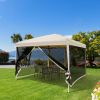 210D Oxford 10' x 10' Pop Up Canopy Tent with Netting