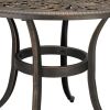 23.6inch Phoenix Table Round Garden Cast Aluminum Table Bronze