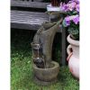 23.5inches Outdoor Water Fountain with LED Light