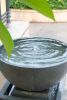 44.5" Polyresin Gray Zen Bowl Water Fountain