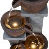 32.8" H 4-Tier Modern Outdoor Water Fountain