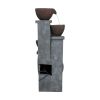 32.8" H 4-Tier Modern Outdoor Water Fountain