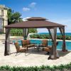 13x10 Outdoor Patio Gazebo Canopy Tent With Ventilated Double Roof