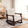 Wood Rocking Chair with Detachable Washable Cushions