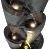 39.3inches Indoor/Outdoor Garden Water Fountain with LED Lights