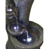 23.5inches Outdoor Water Fountain with LED Light