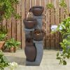 32.8" H 4-Tier Modern Outdoor Water Fountain