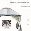 10' x 12' Outdoor Gazebo, Patio Gazebo Canopy Shelter w/ Double Vented Roof