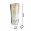 44" Tall Large Modern Cylinder Ribbed Tower Water Fountain