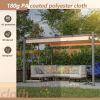 10' x 13' Aluminum Patio Pergola with Retractable Pergola Canopy