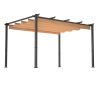10' x 13' Aluminum Patio Pergola with Retractable Pergola Canopy