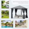 10ft x 10ft Patio Gazebo-Black-AS