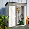 5 X 3 Ft Galvanized Metal Garden Shed With Lockable Doors