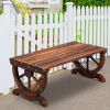 2-Person   Outdoor Wagon Wheel Porch Bench