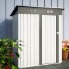 5 X 3 Ft Galvanized Metal Garden Shed With Lockable Doors