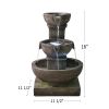16inches Outdoor Water Fountain with LED Light