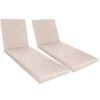 2PCS Set Outdoor Lounge Chair Cushion Replacement  (Beige)