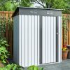 5 X 3 Ft Galvanized Metal Garden Shed With Lockable Doors