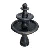 45.2inches High Concrete Outdoor Waterfall Fountain with Pump