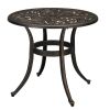 23.6inch Phoenix Table Round Garden Cast Aluminum Table Bronze