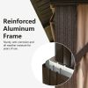 10'x12' Permanent Outdoor Galvanized Steel Roof Gazebo with Aluminum Frame