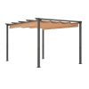 10' x 13' Aluminum Patio Pergola with Retractable Pergola Canopy