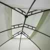 10' x 13' Patio Gazebo Canopy, Double Vented Roof, Steel Frame