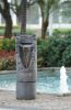 15.5x15.5x48" Large Contemporary Outdoor Water Fountain with Light