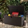 120 Gallon Outdoor Storage Box with Lockable Lid