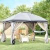 10' x 12' Outdoor Gazebo, Patio Gazebo Canopy Shelter w/ Double Vented Roof